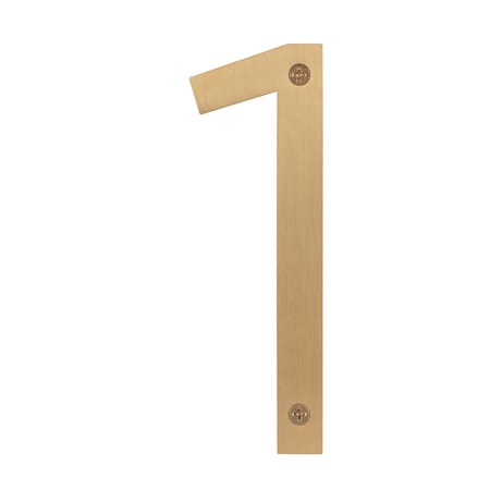Sure-Loc Hardware Stainless Steel House Number 6, No. 1, Satin Brass